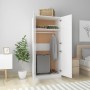 Armario de madera contrachapada blanco brillo 80x52x180 cm de vidaXL, Armarios roperos - Ref: Foro24-800627, Precio: 164,89 €...