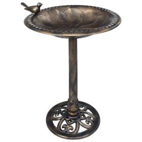 Bebedero para pájaros de jardín plástico color bronce de vidaXL, Pilas para pájaros - Ref: Foro24-48223, Precio: 44,78 €, Des...