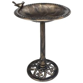 Bronzefarbenes Vogelbad aus Kunststoff für den Garten von vidaXL, Vogelbäder - Ref: Foro24-48223, Preis: 32,90 €, Rabatt: %