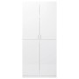 Armario de madera contrachapada blanco brillo 80x52x180 cm de vidaXL, Armarios roperos - Ref: Foro24-800627, Precio: 164,89 €...