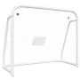 Portería de fútbol con red acero y poliéster blanco 125x96x60cm de vidaXL, Porterías de fútbol - Ref: Foro24-93732, Precio: 5...