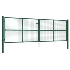 Grünes Gartengittertor aus Stahl, 400 x 125 cm von vidaXL, Gartentore - Ref: Foro24-145749, Preis: 437,10 €, Rabatt: %