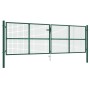 Puerta de malla para jardín de acero verde 400x125 cm de vidaXL, Puertas de jardín - Ref: Foro24-145749, Precio: 405,56 €, De...