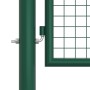Puerta de malla para jardín de acero verde 400x125 cm de vidaXL, Puertas de jardín - Ref: Foro24-145749, Precio: 405,56 €, De...
