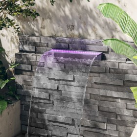 Fuente cascada con LED RGB acrílico 60 cm de vidaXL, Fuentes y cascadas - Ref: Foro24-151403, Precio: 136,02 €, Descuento: %