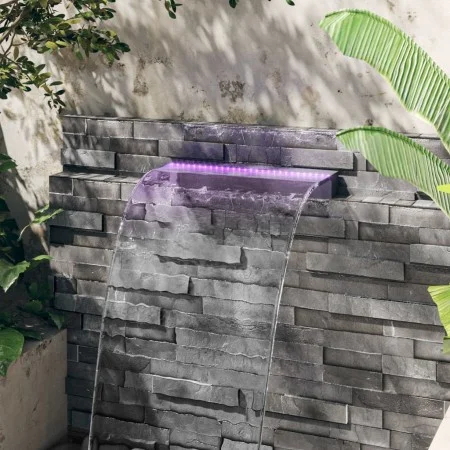 Fuente cascada con LED RGB acrílico 60 cm de vidaXL, Fuentes y cascadas - Ref: Foro24-151403, Precio: 141,38 €, Descuento: %