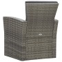 Set de muebles de jardín 4 pzas y cojines ratán sintético gris de vidaXL, Conjuntos de jardín - Ref: Foro24-46086, Precio: 34...