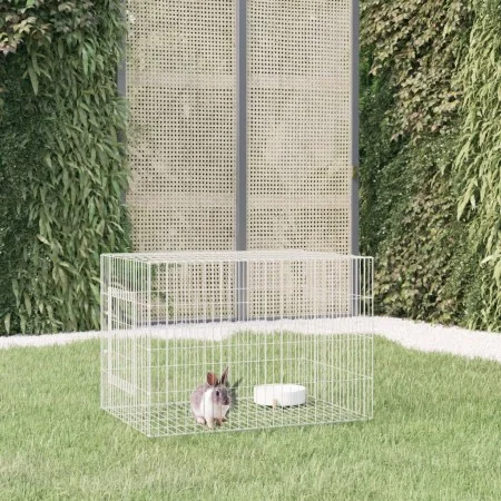 Jaula para conejos hierro galvanizado 78x54x54 cm de vidaXL, Jaulas y habitáculos para animales pequeños - Ref: Foro24-171567...