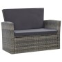 Set de muebles de jardín 4 pzas y cojines ratán sintético gris de vidaXL, Conjuntos de jardín - Ref: Foro24-46086, Precio: 34...
