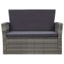 Set de muebles de jardín 4 pzas y cojines ratán sintético gris de vidaXL, Conjuntos de jardín - Ref: Foro24-46086, Precio: 34...
