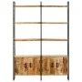 Estantería de 4 niveles madera de mango rugosa 124x30x180 cm de vidaXL, Librerías y estanterías - Ref: Foro24-284418, Precio:...