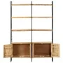 Estantería de 4 niveles madera de mango rugosa 124x30x180 cm de vidaXL, Librerías y estanterías - Ref: Foro24-284418, Precio:...