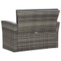 Set de muebles de jardín 4 pzas y cojines ratán sintético gris de vidaXL, Conjuntos de jardín - Ref: Foro24-46086, Precio: 34...