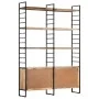 Estantería de 4 niveles madera de mango rugosa 124x30x180 cm de vidaXL, Librerías y estanterías - Ref: Foro24-284418, Precio:...