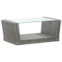 Set de muebles de jardín 4 pzas y cojines ratán sintético gris de vidaXL, Conjuntos de jardín - Ref: Foro24-46086, Precio: 34...