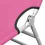 Tumbona plegable con cojín para la cabeza acero rosa magenta de vidaXL, Tumbonas - Ref: Foro24-310333, Precio: 94,60 €, Descu...