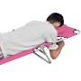Tumbona plegable con cojín para la cabeza acero rosa magenta de vidaXL, Tumbonas - Ref: Foro24-310333, Precio: 94,60 €, Descu...