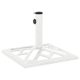 Base de sombrilla de hierro fundido blanco 44x44x31 cm de vidaXL, Bases para sombrillas - Ref: Foro24-317761, Precio: 55,81 €...