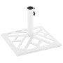 Base de sombrilla de hierro fundido blanco 44x44x31 cm de vidaXL, Bases para sombrillas - Ref: Foro24-317761, Precio: 56,89 €...
