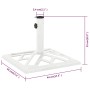 Base de sombrilla de hierro fundido blanco 44x44x31 cm de vidaXL, Bases para sombrillas - Ref: Foro24-317761, Precio: 56,89 €...
