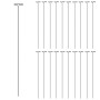 Tutores para plantas 20 unidades acero verde oscuro 61 cm de vidaXL, Enrejados y soportes para plantas - Ref: Foro24-319364, ...