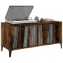 Mueble discos madera contrachapada roble ahumado 100x38x48 cm de vidaXL, Almacenamiento para CD y DVD - Ref: Foro24-831986, P...