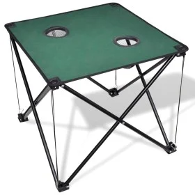 Mesa plegable para camping, color verde oscuro de vidaXL, Mobiliario de camping - Ref: Foro24-41489, Precio: 20,90 €, Descuen...
