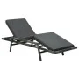Garden lounger with gray synthetic rattan cushion by vidaXL, Loungers - Ref: Foro24-48147, Price: 163,33 €, Discount: %