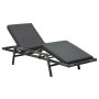 Tumbona de jardín con cojín de ratán sintético gris de vidaXL, Tumbonas - Ref: Foro24-48147, Precio: 157,02 €, Descuento: %