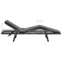 Tumbona de jardín con cojín de ratán sintético gris de vidaXL, Tumbonas - Ref: Foro24-48147, Precio: 157,02 €, Descuento: %