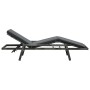 Tumbona de jardín con cojín de ratán sintético gris de vidaXL, Tumbonas - Ref: Foro24-48147, Precio: 157,02 €, Descuento: %