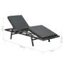 Garden lounger with gray synthetic rattan cushion by vidaXL, Loungers - Ref: Foro24-48147, Price: 163,33 €, Discount: %
