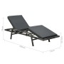 Tumbona de jardín con cojín de ratán sintético gris de vidaXL, Tumbonas - Ref: Foro24-48147, Precio: 157,02 €, Descuento: %