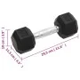 Mancuernas 2 unidades hierro fundido 12 kg de vidaXL, Peso libre - Ref: Foro24-93602, Precio: 58,96 €, Descuento: %