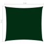 Toldo de vela cuadrado tela Oxford verde oscuro 3x3 m de vidaXL, Sombrillas - Ref: Foro24-135467, Precio: 36,31 €, Descuento: %