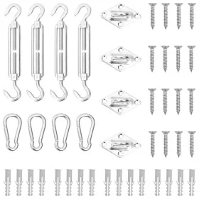 Juego de accesorios para toldo de vela 12 pzas acero inoxidable by vidaXL, Accessories for awnings - Ref: Foro24-310241, Pric...