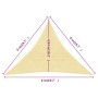 Toldo de vela HDPE beige 160 g/m² 6x6x6 m de vidaXL, Sombrillas - Ref: Foro24-311157, Precio: 39,78 €, Descuento: %