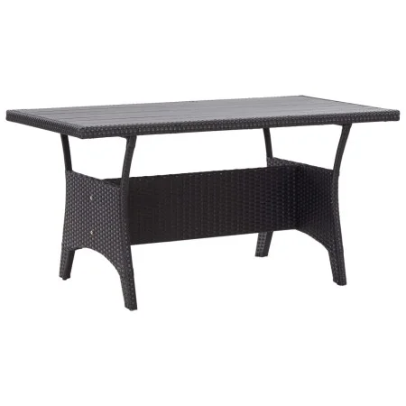 Mesa de jardín ratán sintético negro 120x70x66 cm de vidaXL, Mesas de jardín - Ref: Foro24-316585, Precio: 210,00 €, Descuent...