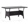 Mesa de jardín ratán sintético negro 120x70x66 cm de vidaXL, Mesas de jardín - Ref: Foro24-316585, Precio: 210,00 €, Descuent...