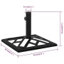 Base de sombrilla de hierro fundido negro 44x44x31 cm de vidaXL, Bases para sombrillas - Ref: Foro24-317763, Precio: 57,50 €,...