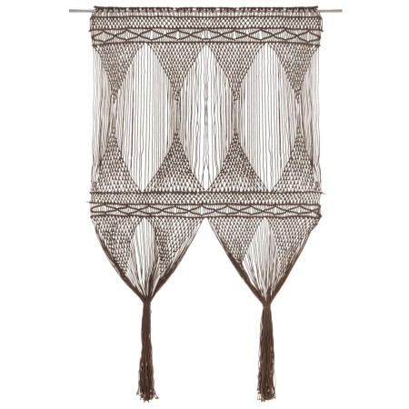 Cortina de macramé algodón gris taupé 140x240 cm de vidaXL, Cortinas y visillos - Ref: Foro24-323984, Precio: 50,99 €, Descue...