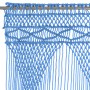 Cortina de macramé algodón azul 140x240 cm de vidaXL, Cortinas y visillos - Ref: Foro24-323990, Precio: 47,84 €, Descuento: %