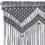 Cortina de macramé algodón gris antracita 140x240 cm de vidaXL, Cortinas y visillos - Ref: Foro24-323992, Precio: 54,80 €, De...