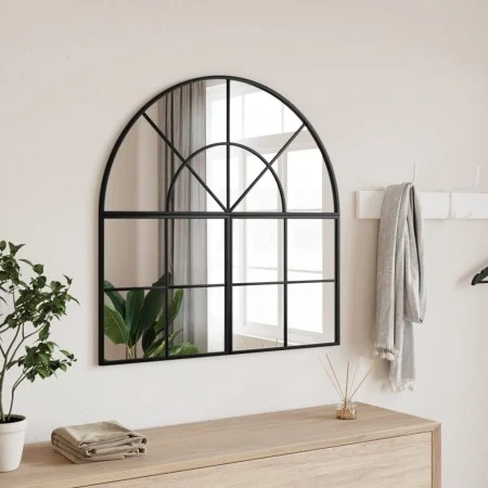 Espejo de pared arco de hierro negro 80x80 cm de vidaXL, Espejos - Ref: Foro24-3200631, Precio: 126,67 €, Descuento: %