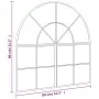 Espejo de pared arco de hierro negro 80x80 cm de vidaXL, Espejos - Ref: Foro24-3200631, Precio: 126,67 €, Descuento: %