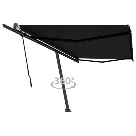 Toldo de pie retráctil manual gris antracita 500x300 cm de vidaXL, Toldos - Ref: Foro24-3069779, Precio: 585,43 €, Descuento: %