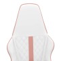 Silla gaming con masaje cuero sintético rosa y blanco de vidaXL, Sillones para videojuegos - Ref: Foro24-345565, Precio: 105,...