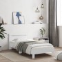 Estructura cama con cabecero madera ingeniería blanco 100x200cm de vidaXL, Camas y somieres - Ref: Foro24-838526, Precio: 80,...