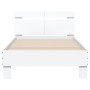 Estructura cama con cabecero madera ingeniería blanco 100x200cm de vidaXL, Camas y somieres - Ref: Foro24-838526, Precio: 80,...