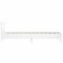 Estructura cama con cabecero madera ingeniería blanco 100x200cm de vidaXL, Camas y somieres - Ref: Foro24-838526, Precio: 80,...